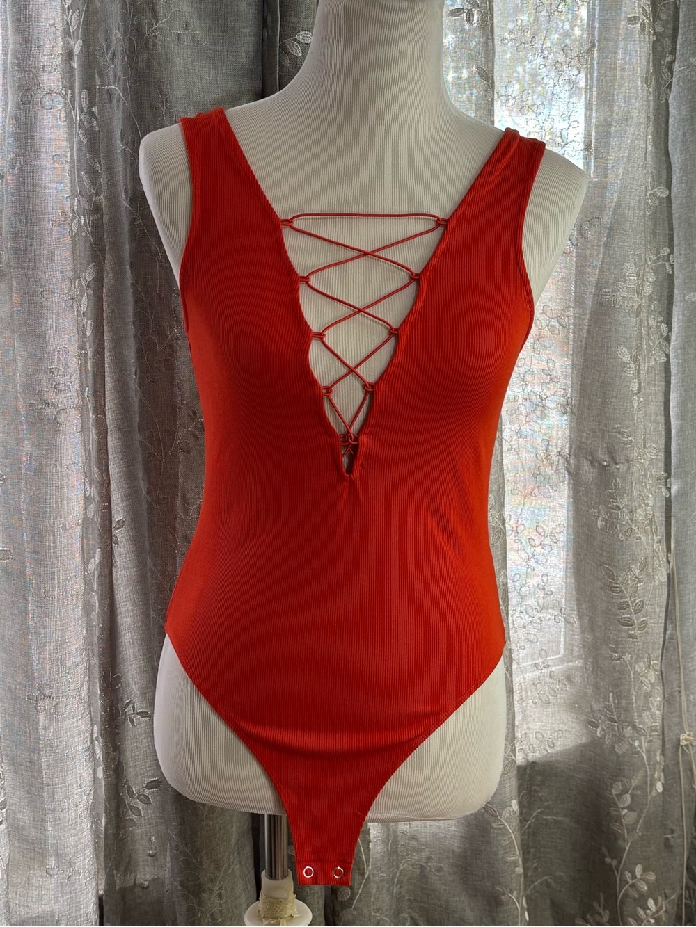 Orange forever 21 NWT bodysuit size medium